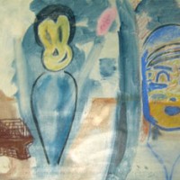 Untitled, 1982,
pastel on paper,
19 ½ x 25 ½ inches