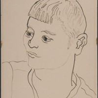 Untitled, 1942,
ink on paper,
11 x 8 1/2 inches