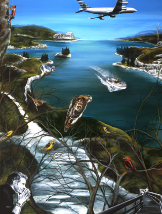 Josephine Haden,  Breathe Deeply, 2008,  Acrylic on canvas,  50 x 38 inches
