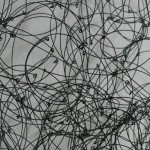 Jack Wax,  Origin of the Word, 2009,  Enameled steel wire,  66 3/4 x 36 x 3 inches,  (detail)