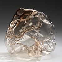 Kiara Pelissier, Tea Crumple, 2010, blown glass, 10 x 11 x 11 inches