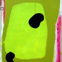 Janet DeCover, Dorado, 2011, Oil and collage on panel, 34 x 24 inches