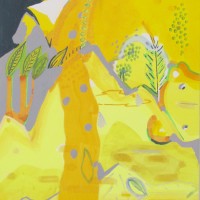 Wong. Plateaus. 2011. 36 x 18 inches Plateaus, 2011, acrylic, aqua oil, watercolor on canvas, 36 x 18 inches