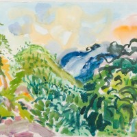 Blaine.Summer Sky, Anse Galet.1965.14.5x20
