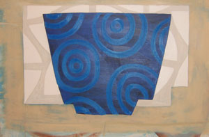 Tea Cup with Water Pattern, 1997,  oil on canvas,  35 x 52 inches