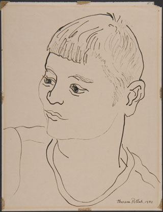 Untitled, 1942,  ink on paper,  11 x 8 1/2 inches