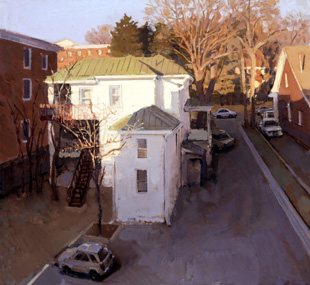 Virginia Avenue, 2008,  oil on board,  24 x 26 1/2 inches