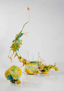 Surging Seepage: A Triple Bond Accretion,  System, 2008,  ceramic, enamel, epoxy, foam, paint, plaster,  plastic, resin, rubber, steel,  dimensions variable