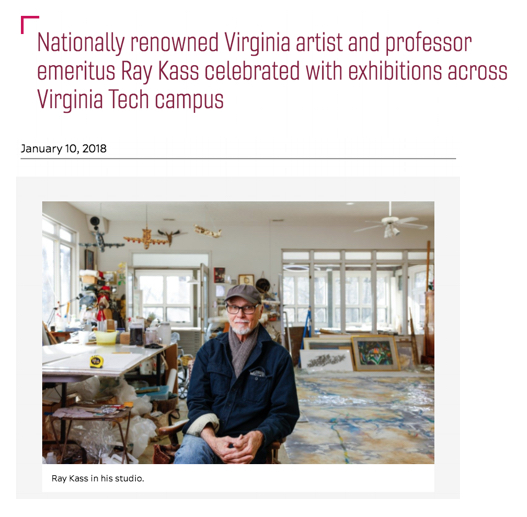 Ray Kass exhibits across Virginia Tech campus