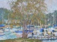 Andras Bality, Stingray Point Marina, 2017, oil on canvas, 18 x 24 inches