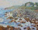 Andras Bality, Monhegan Lookout JWs House, 2017, oil on canvas, 24 x 30 inches